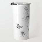 Flowers and butterflies 2 Travel Mug Gallery Image 3