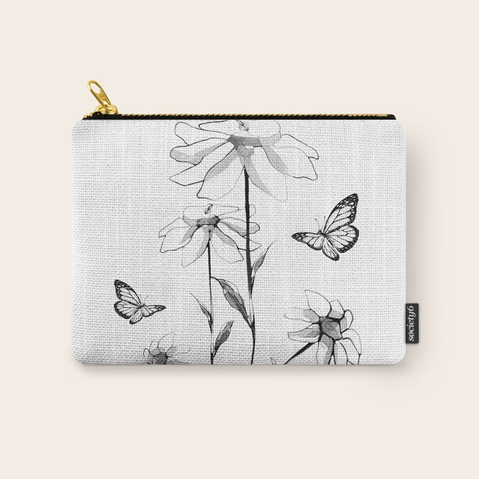 Flowers and butterflies 2 Carry All Pouch Gallery Image 1