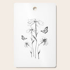 Flowers and butterflies 2 Cutting Board Gallery Image 1