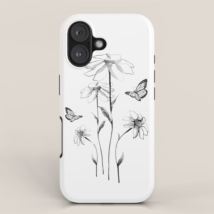 Flowers and butterflies 2 iPhone Case Gallery Image 1