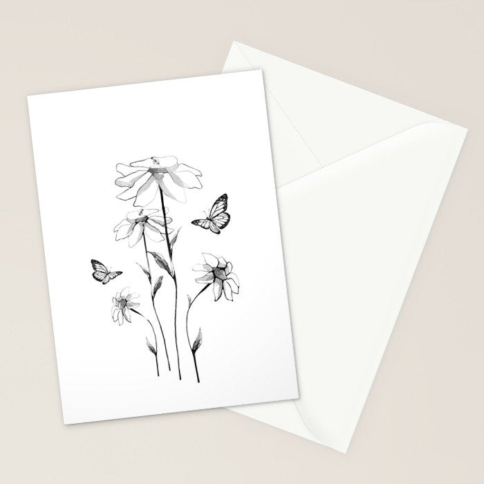 Flowers and butterflies 2 Stationery Card Gallery Image 2