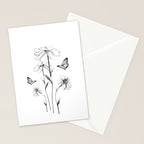 Flowers and butterflies 2 Stationery Card Gallery Image 2