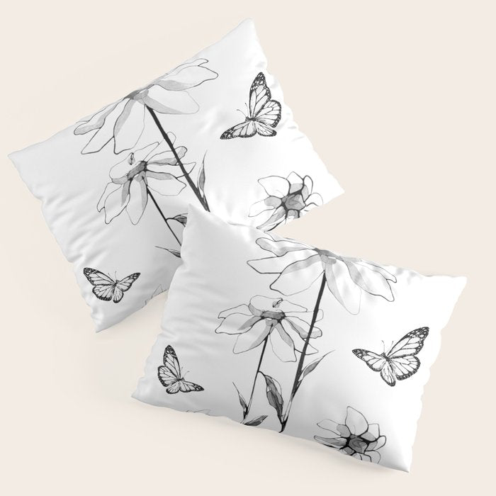 Flowers and butterflies 2 Pillow Sham Gallery Image 3