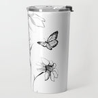 Flowers and butterflies 2 Travel Mug Gallery Image 2
