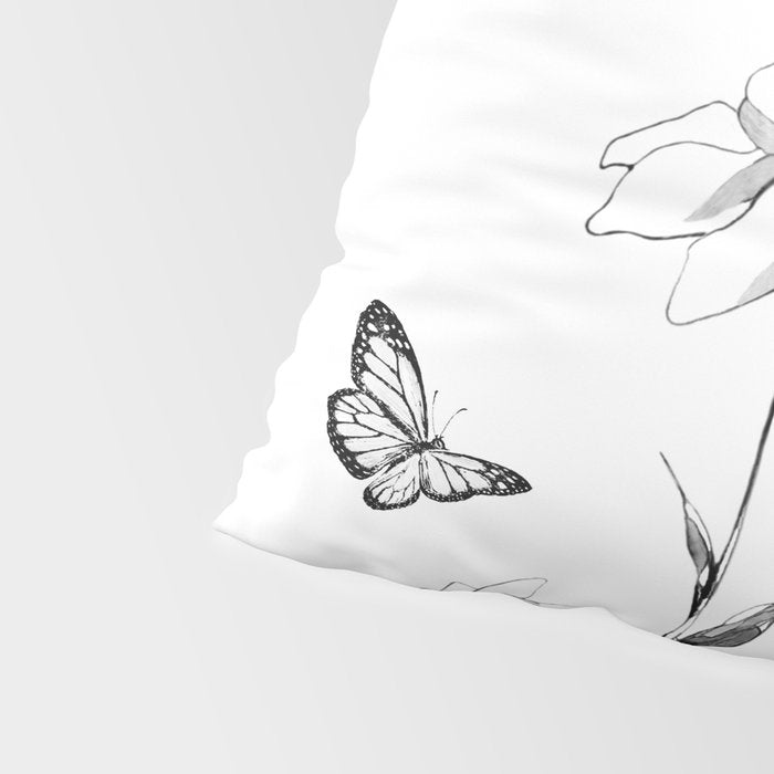 Flowers and butterflies 2 Pillow Sham Gallery Image 4