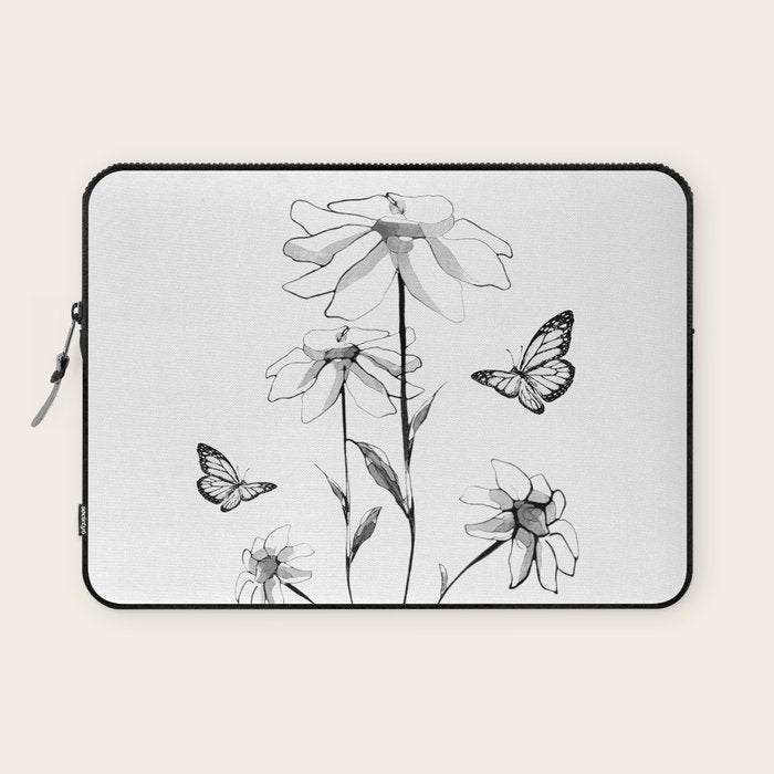 Flowers and butterflies 2 Laptop Sleeve Gallery Image 1