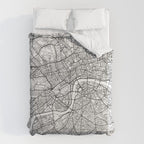 London Map White Duvet Cover Gallery Image 6