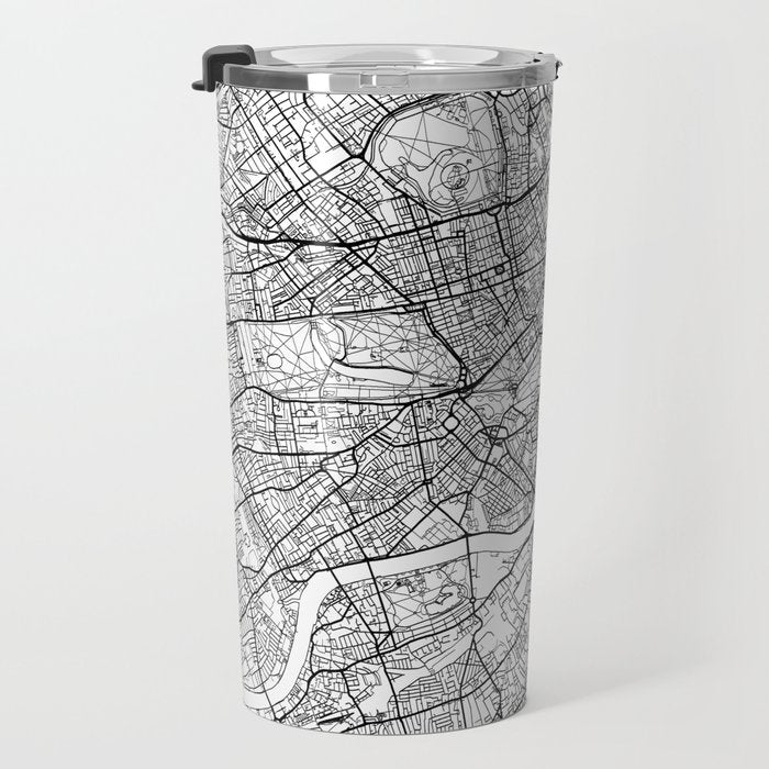 London Map White Travel Mug Gallery Image 3