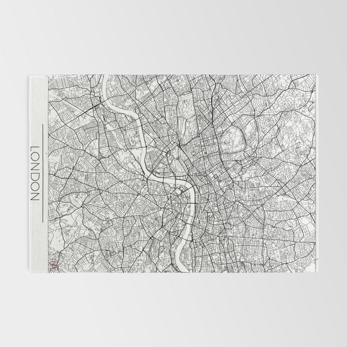 London Map White Rug Gallery Image 2