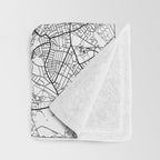 London Map White Throw Blanket Gallery Image 3