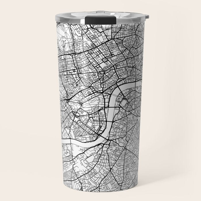 London Map White Travel Mug Gallery Image 1