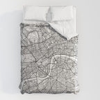 London Map White Comforter Gallery Image 6