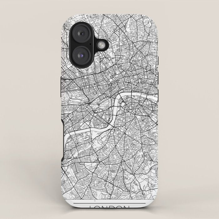 London Map White iPhone Case Gallery Image 1