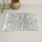 London Map White Rug Gallery Image 1