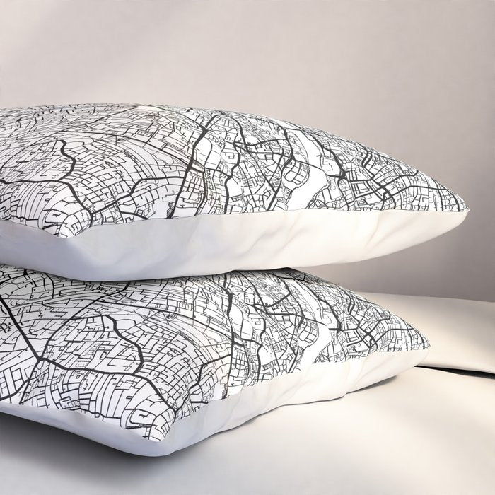 London Map White Pillow Sham Gallery Image 3