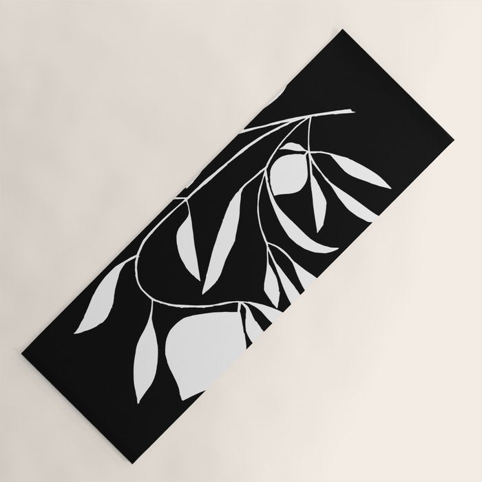 Lemon Tree In Black  Yoga Mat Gallery Image 1
