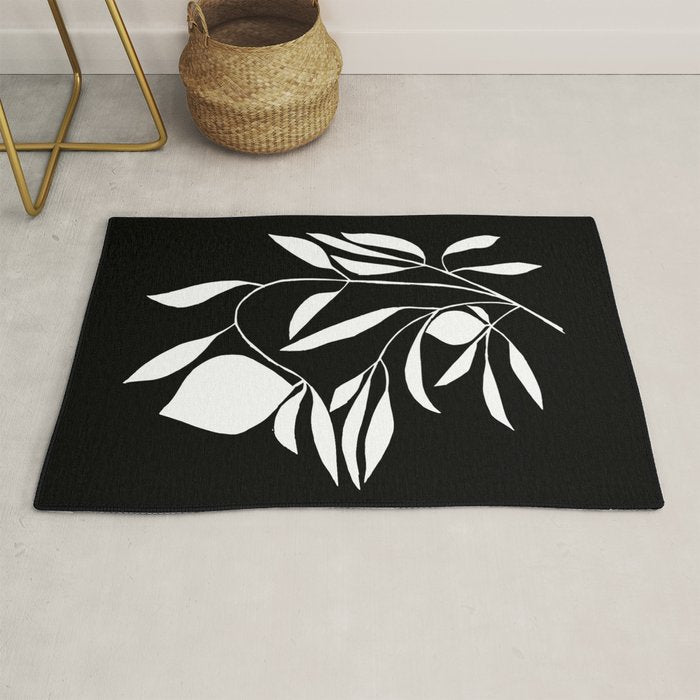Lemon Tree In Black  Rug Gallery Image 1
