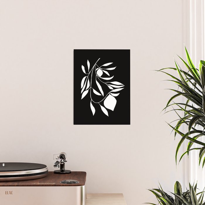 Lemon Tree In Black  Poster Gallery Image 2