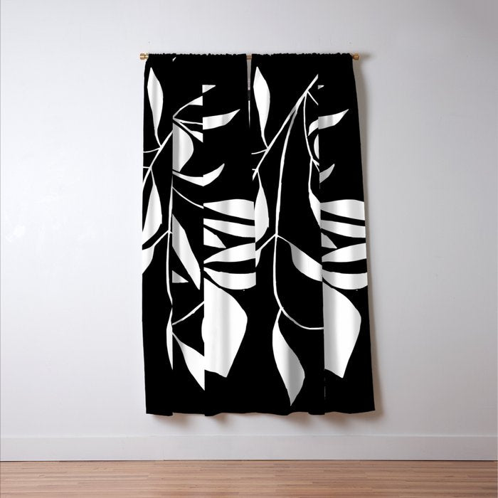Lemon Tree In Black  Window Curtain Gallery Image 3