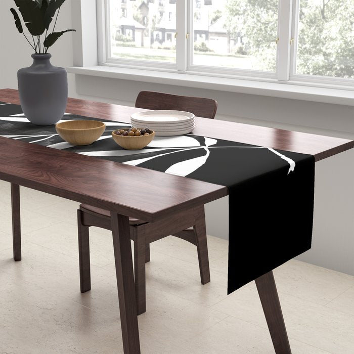 Lemon Tree In Black  Table Runner Gallery Image 2