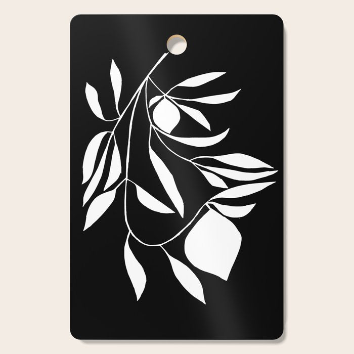 Lemon Tree In Black  Cutting Board Gallery Image 1