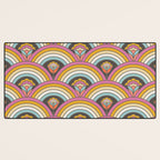 Retro Rainbow Flowers - multi-color Desk Mat Gallery Image 3