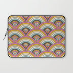 Retro Rainbow Flowers - multi-color Laptop Sleeve Gallery Image 1