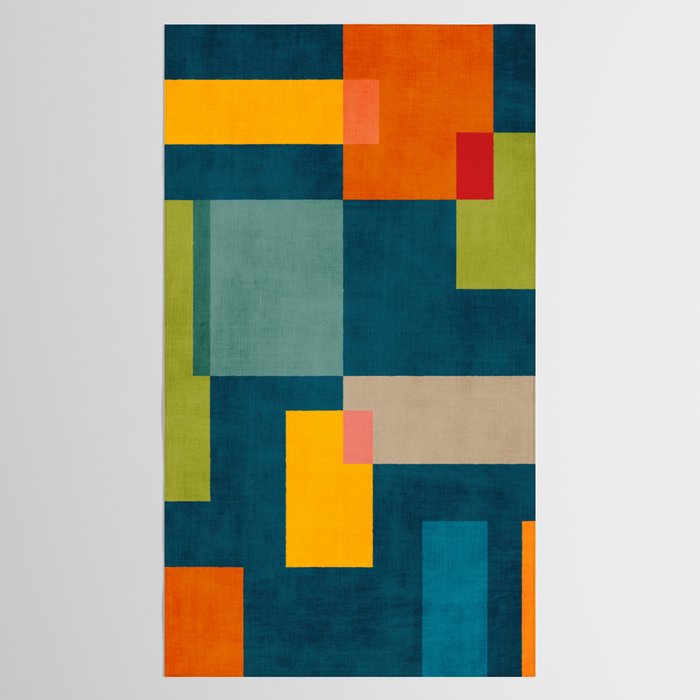 Geometric Colorful Modern Design Artwork  Tablecloth Gallery Image 2