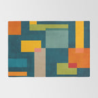 Geometric Colorful Modern Design Artwork  Rug Gallery Image 2