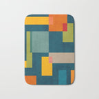 Geometric Colorful Modern Design Artwork  Bath Mat Gallery Image 1