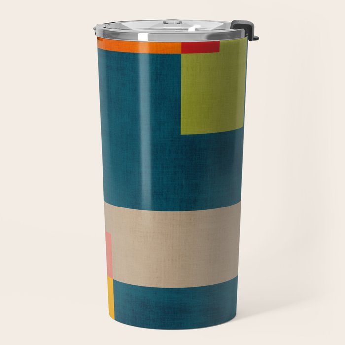 Geometric Colorful Modern Design Artwork  Travel Mug Gallery Image 2