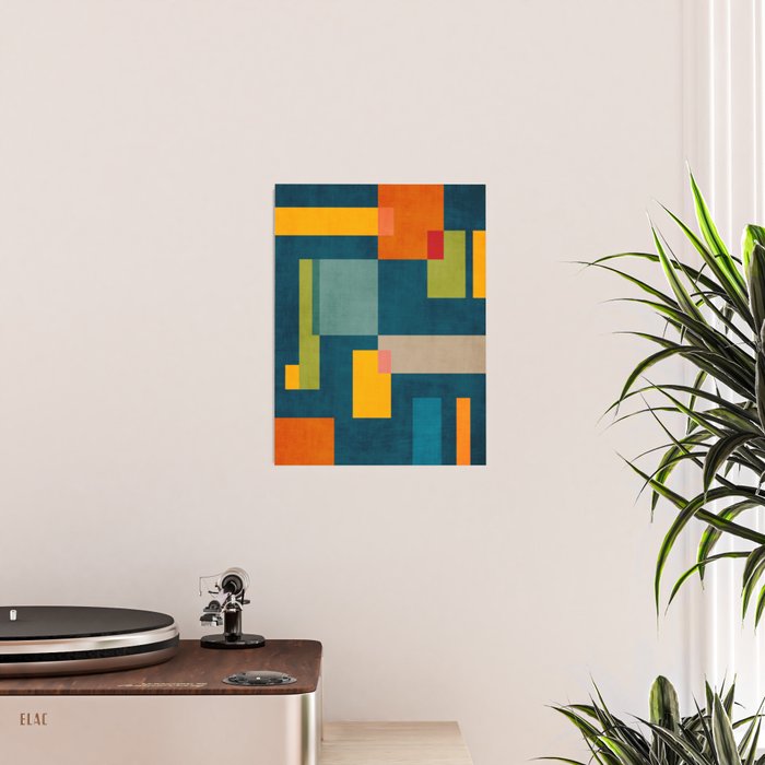 Geometric Colorful Modern Design Artwork  Poster Gallery Image 2