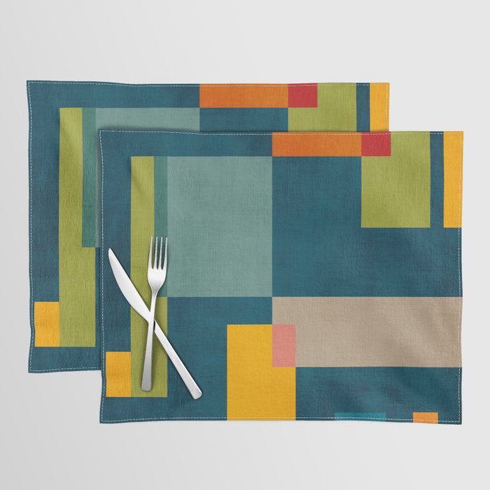 Geometric Colorful Modern Design Artwork  Placemat Gallery Image 1