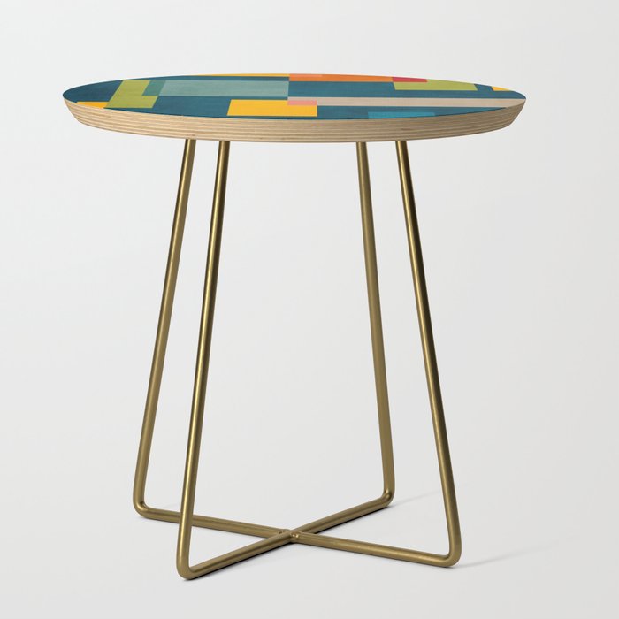 Geometric Colorful Modern Design Artwork  Side Table Gallery Image 1