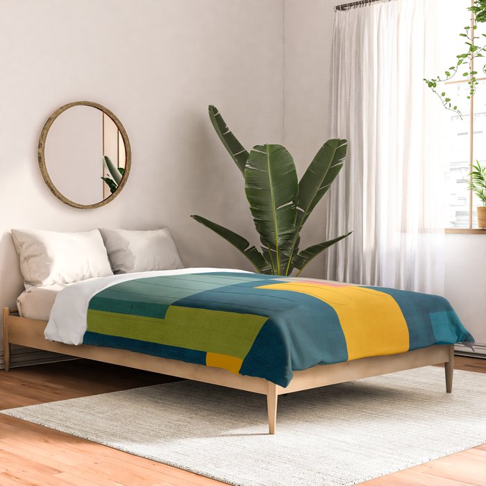 Geometric Colorful Modern Design Artwork  Comforter Gallery Image 2