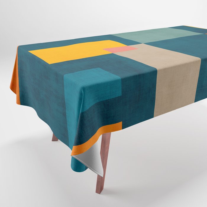 Geometric Colorful Modern Design Artwork  Tablecloth Gallery Image 1