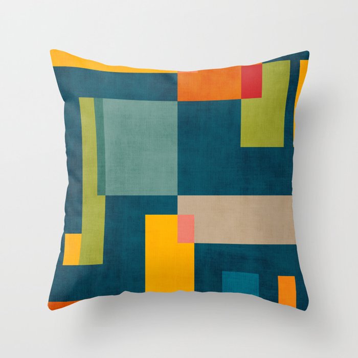 Geometric Colorful Modern Design Artwork  Throw Pillow Gallery Image 6