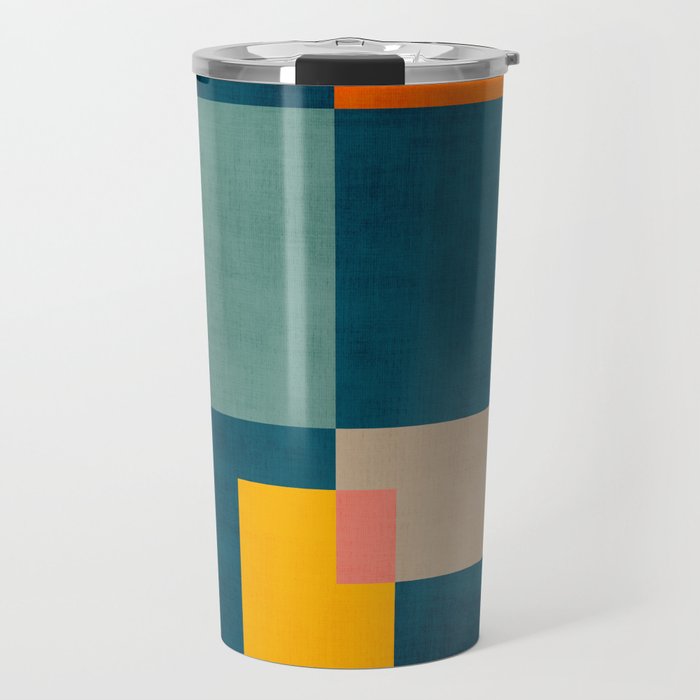 Geometric Colorful Modern Design Artwork  Travel Mug Gallery Image 1