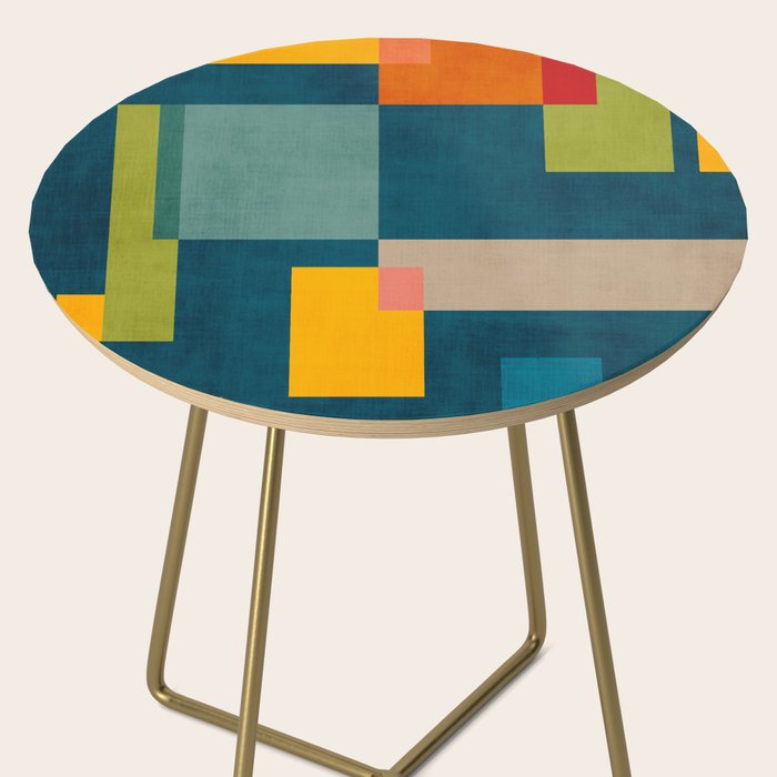 Geometric Colorful Modern Design Artwork  Side Table Gallery Image 2