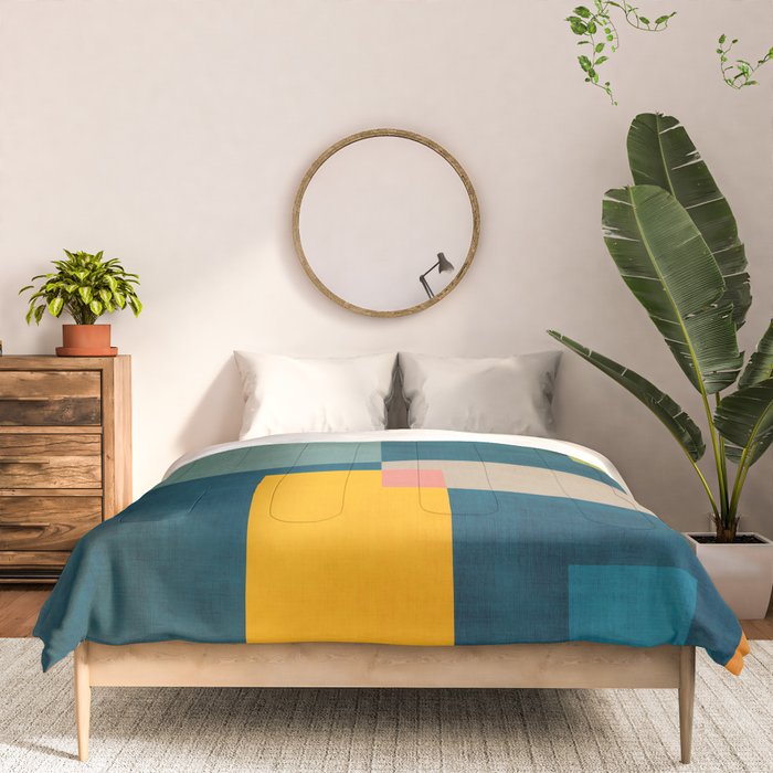 Geometric Colorful Modern Design Artwork  Comforter Gallery Image 3