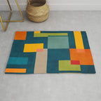 Geometric Colorful Modern Design Artwork  Rug Gallery Image 1