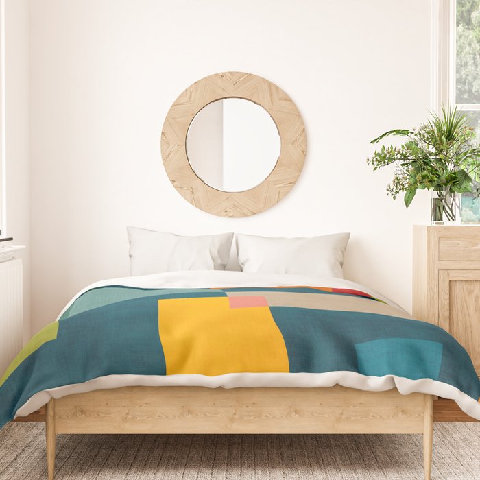 Geometric Colorful Modern Design Artwork  Duvet Cover Gallery Image 3