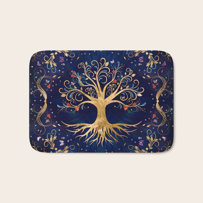 Colorful Tree of Life - Yggdrasil  Bath Mat Gallery Image 1