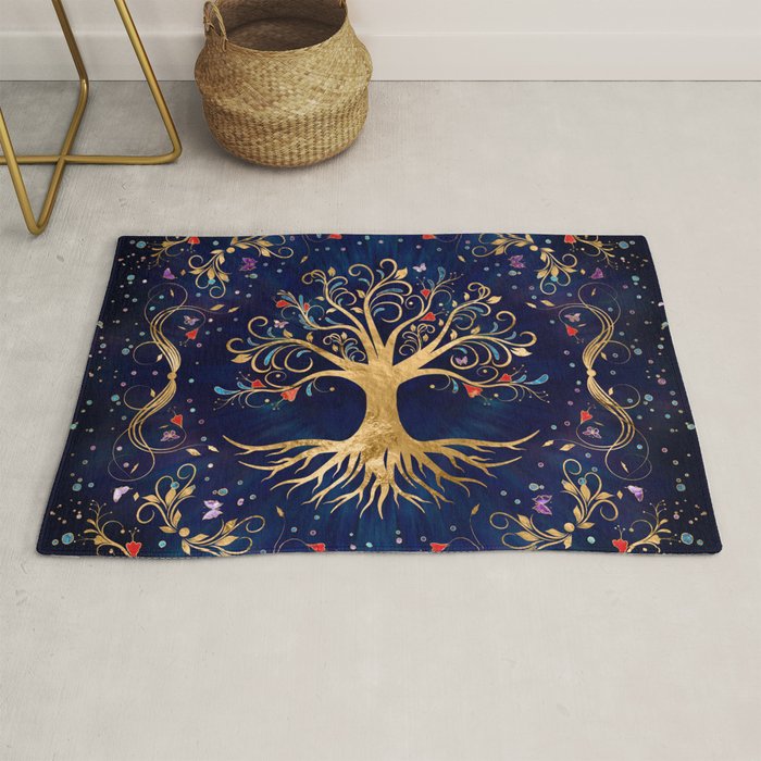 Colorful Tree of Life - Yggdrasil  Rug Gallery Image 1