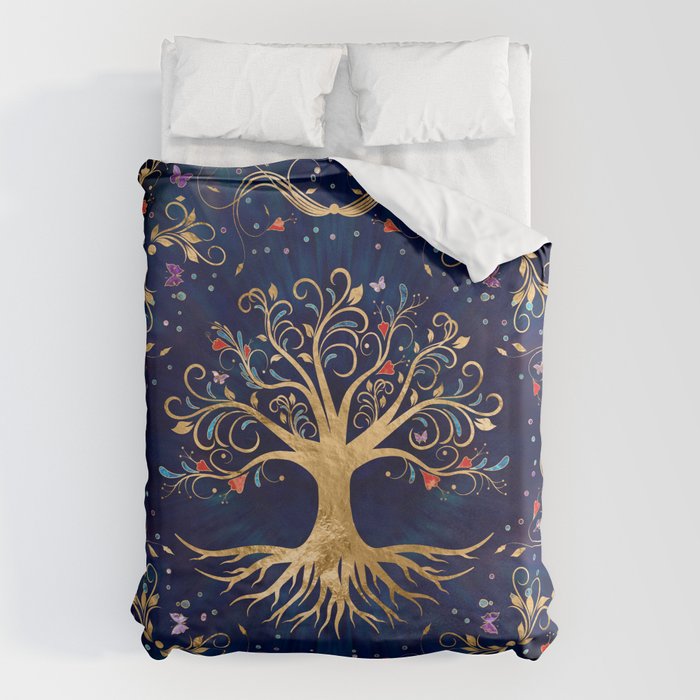 Colorful Tree of Life - Yggdrasil  Duvet Cover Gallery Image 6