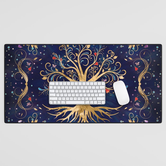 Colorful Tree of Life - Yggdrasil  Desk Mat Gallery Image 1