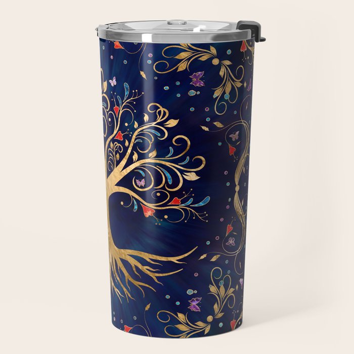 Colorful Tree of Life - Yggdrasil  Travel Mug Gallery Image 2