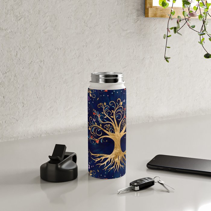 Colorful Tree of Life - Yggdrasil  Water Bottle Gallery Image 4