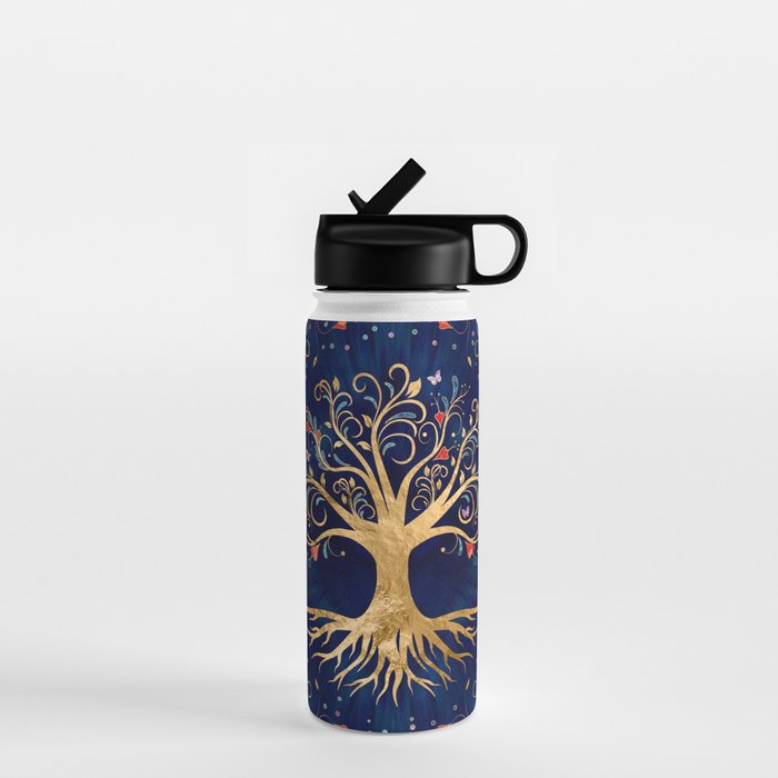 Colorful Tree of Life - Yggdrasil  Water Bottle Gallery Image 1