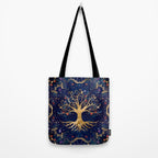 Colorful Tree of Life - Yggdrasil  Tote Bag Gallery Image 2